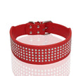 Brett hundhalsband med strass