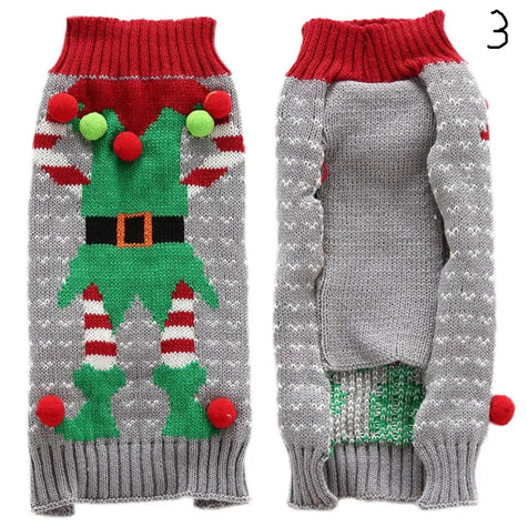 Stickad jultröja för hund