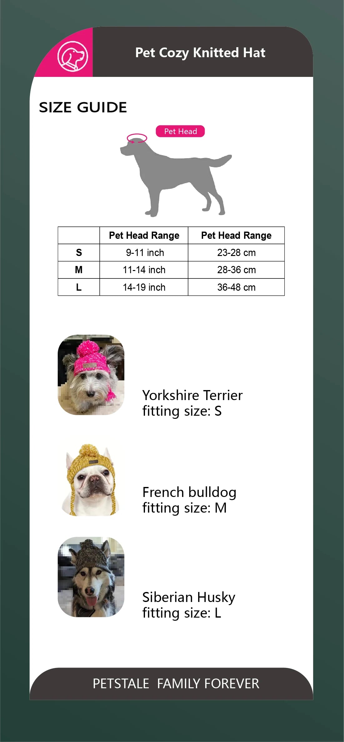 Stickad mössa för hund