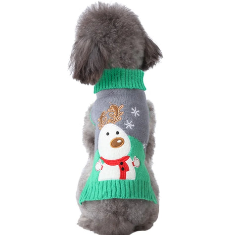 Stickad jultröja för hund