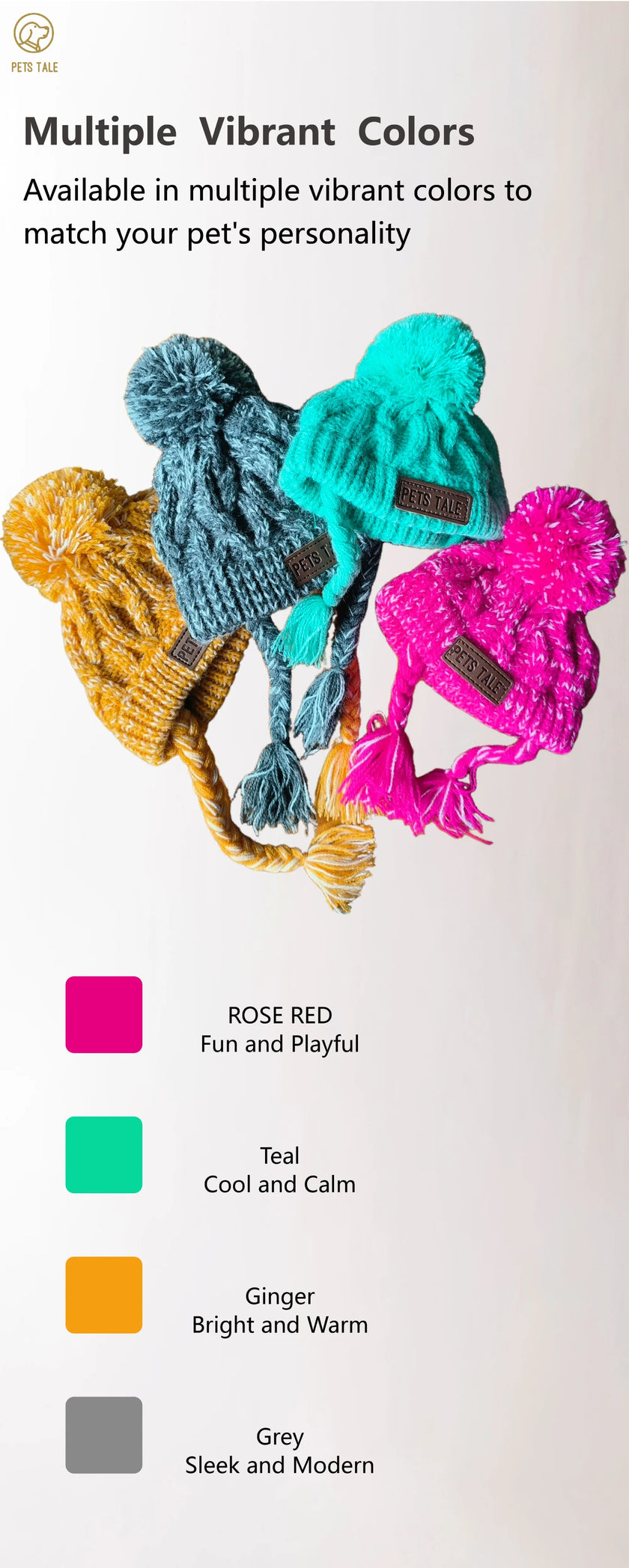 Stickad mössa för hund