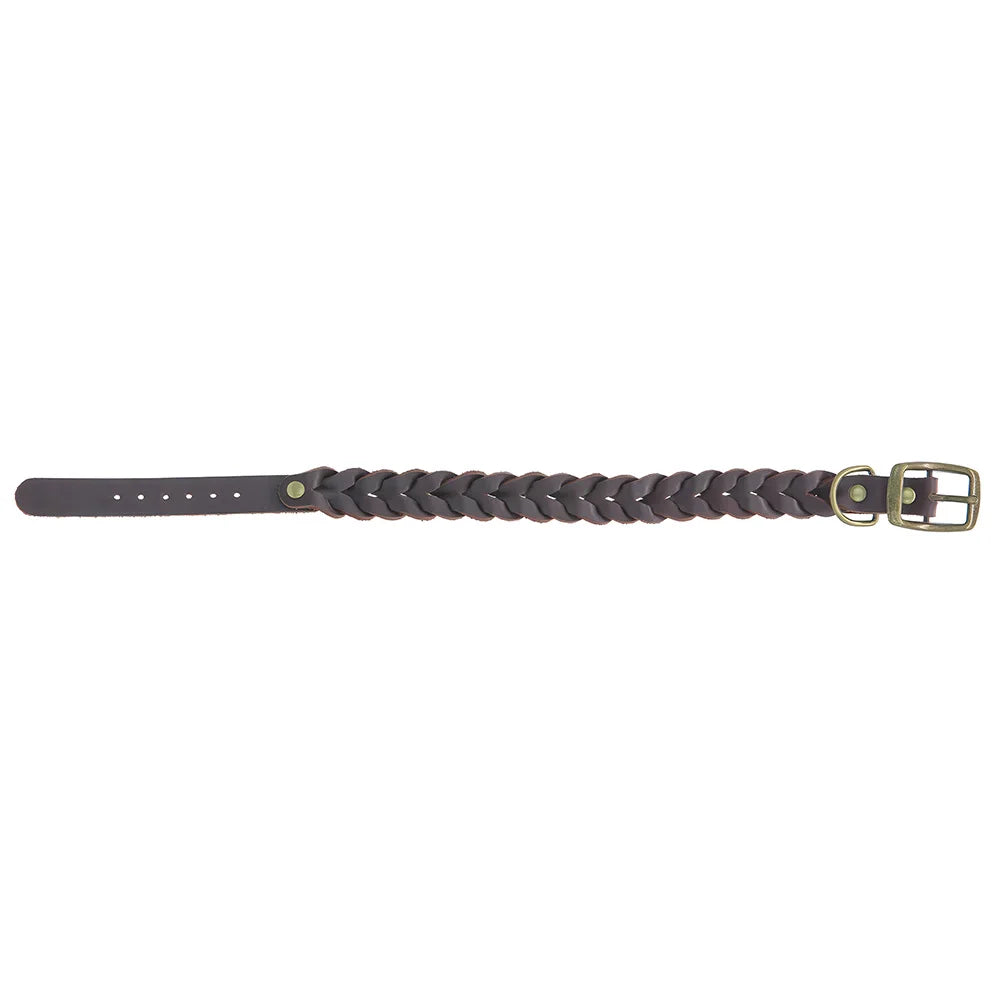 Flätat hundhalsband