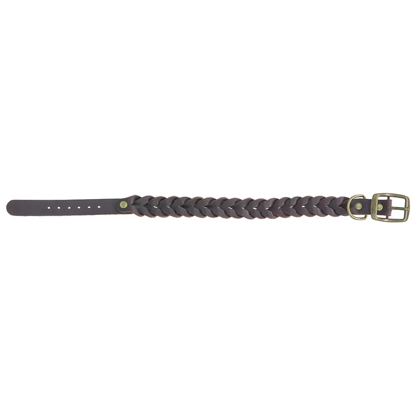 Flätat hundhalsband