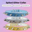 Glittrigt hundhalsband med nitar