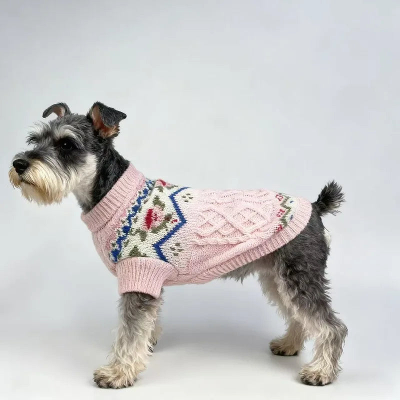 Stickad tröja för liten hund