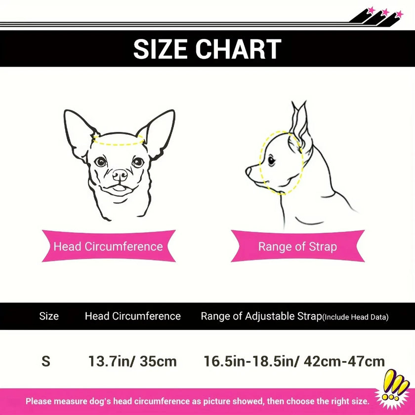 Set med hjälm och goggles för hund