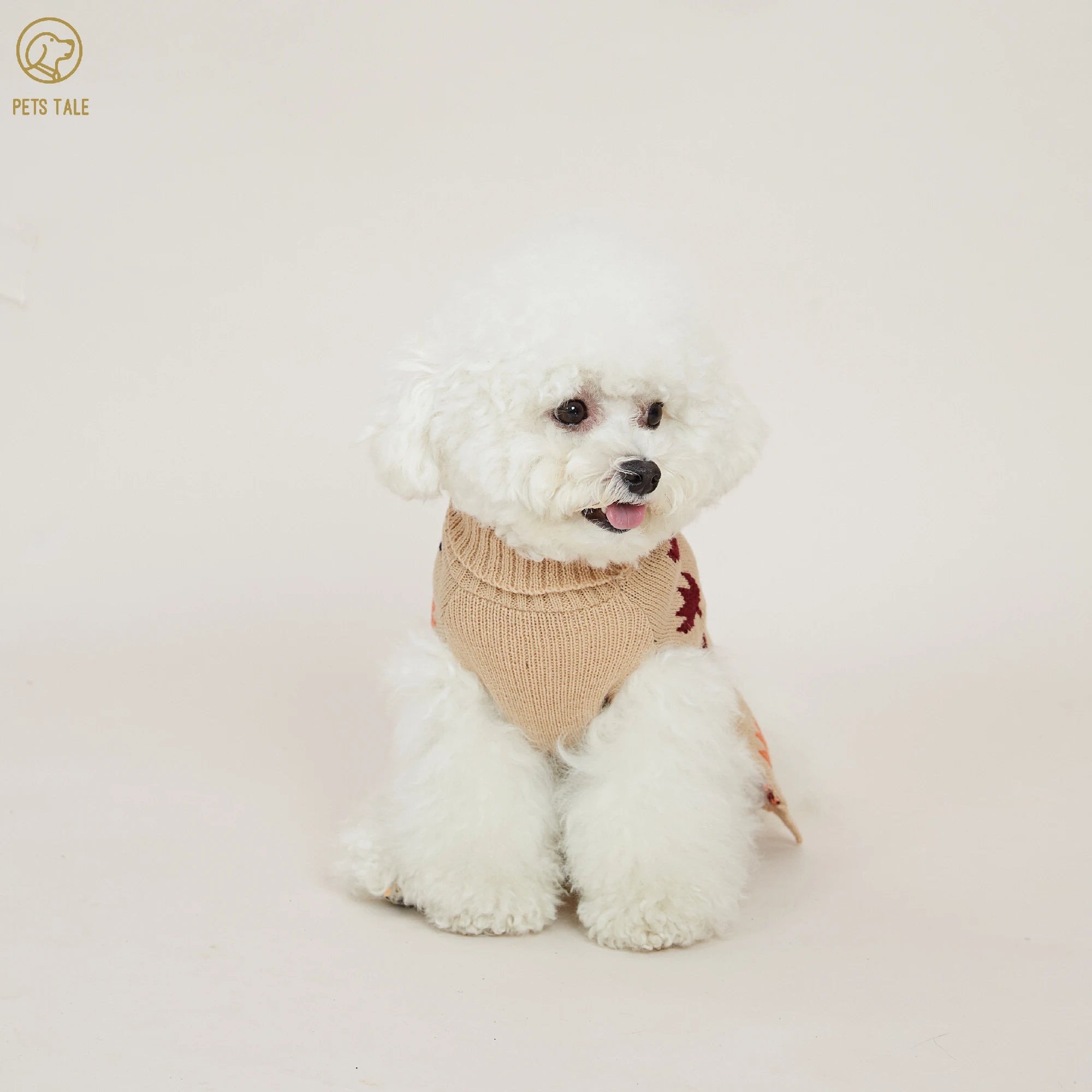 Stickad tröja med polokrage