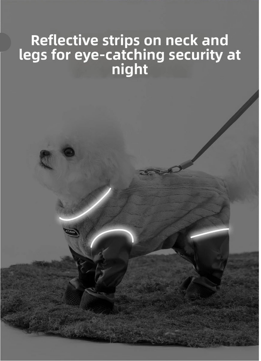 Hundoverall med skor