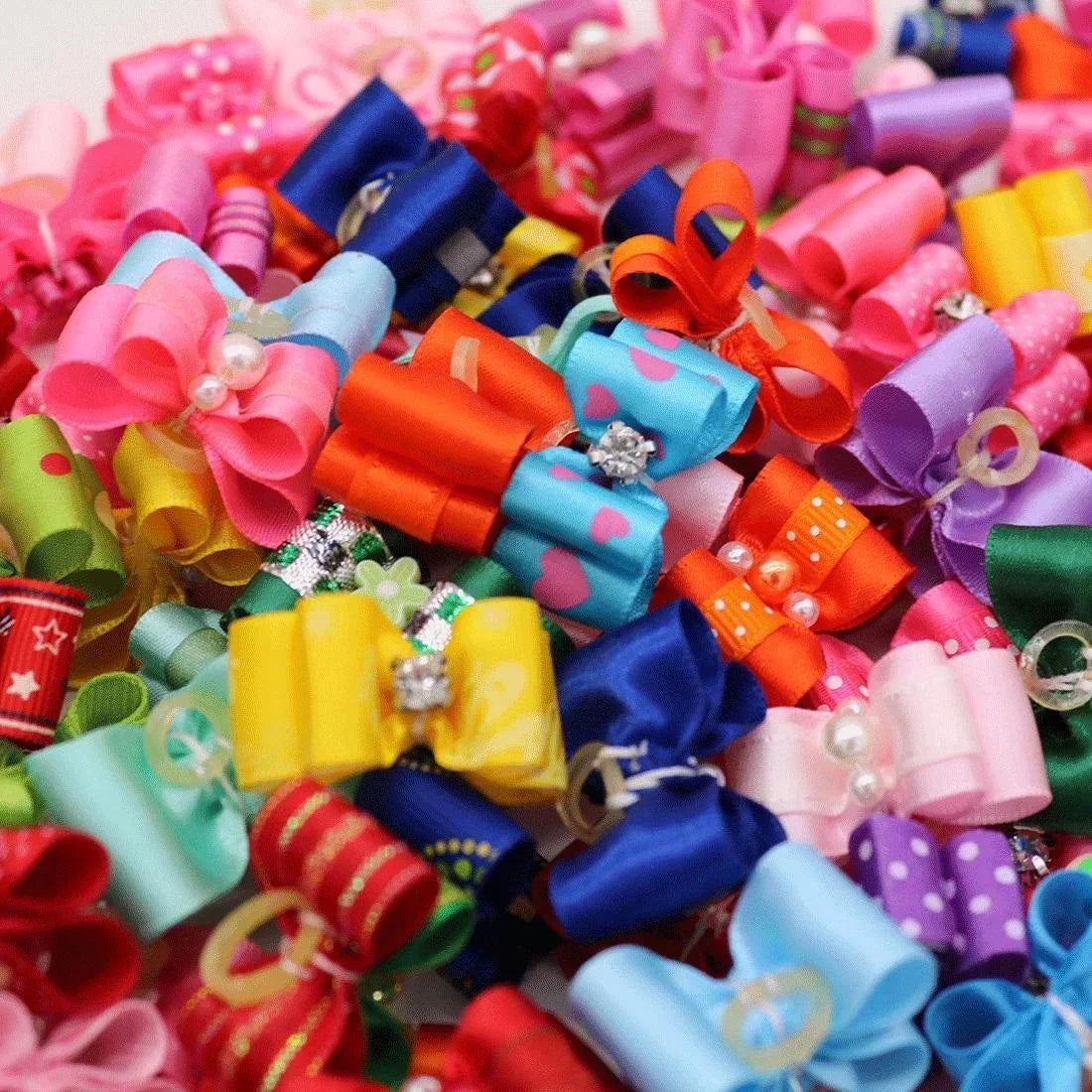 Rosetter på gummiband 10st