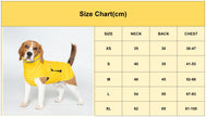 Big Chest Waterproof Dog Rain Coat Reflective Collar Belly Protect Pet Clothes Frenchbull Beagle Rain Jacket