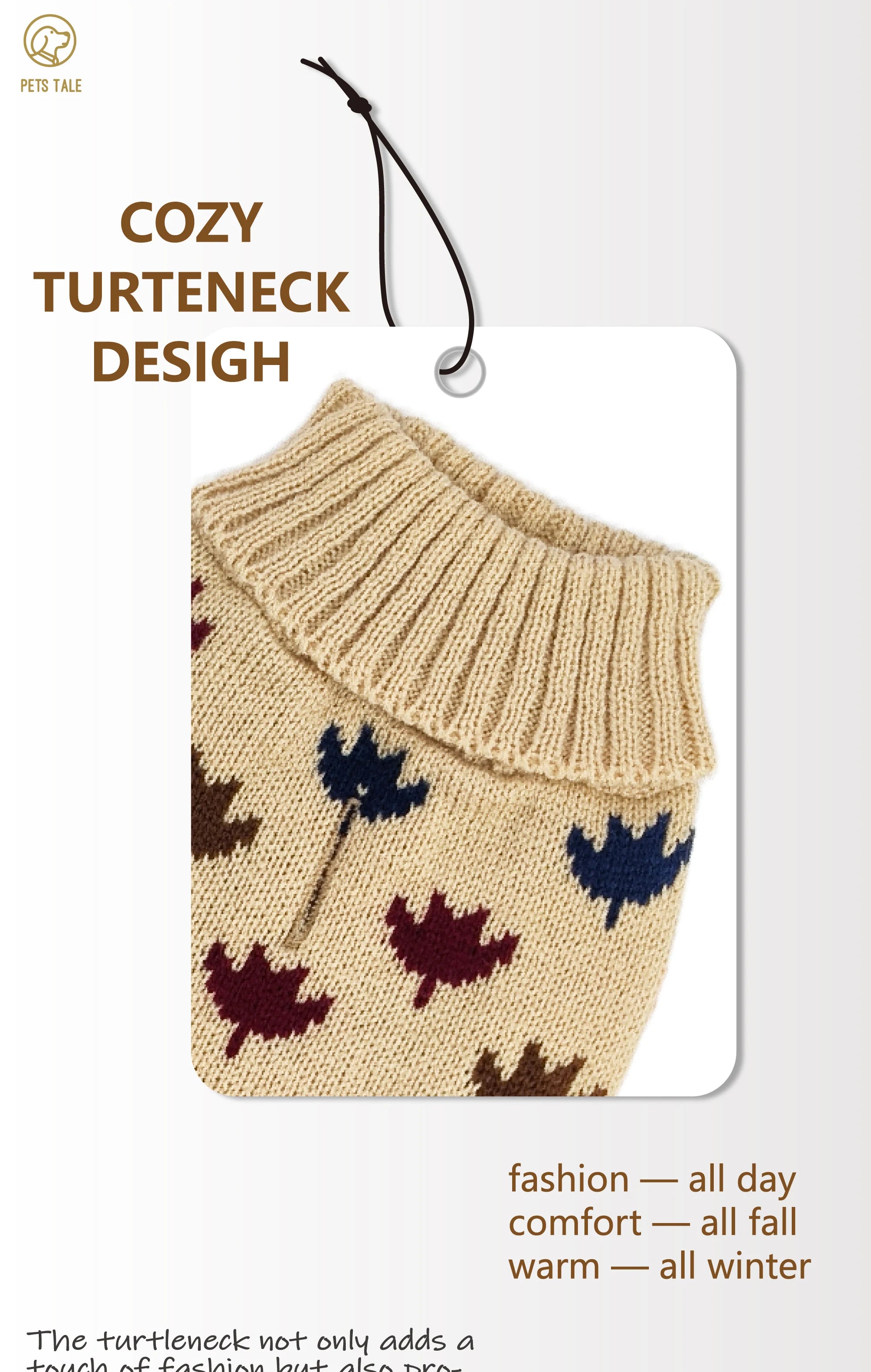 Stickad tröja med polokrage