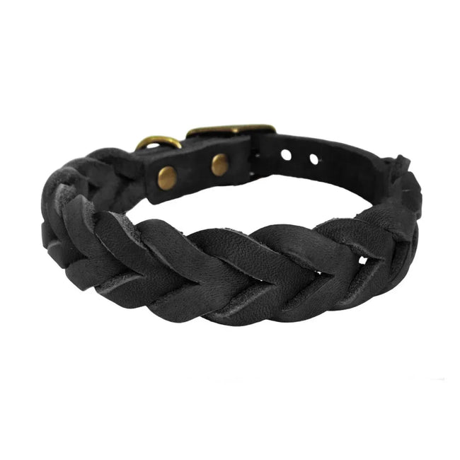 Flätat hundhalsband