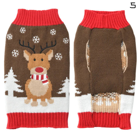 Stickad jultröja för hund