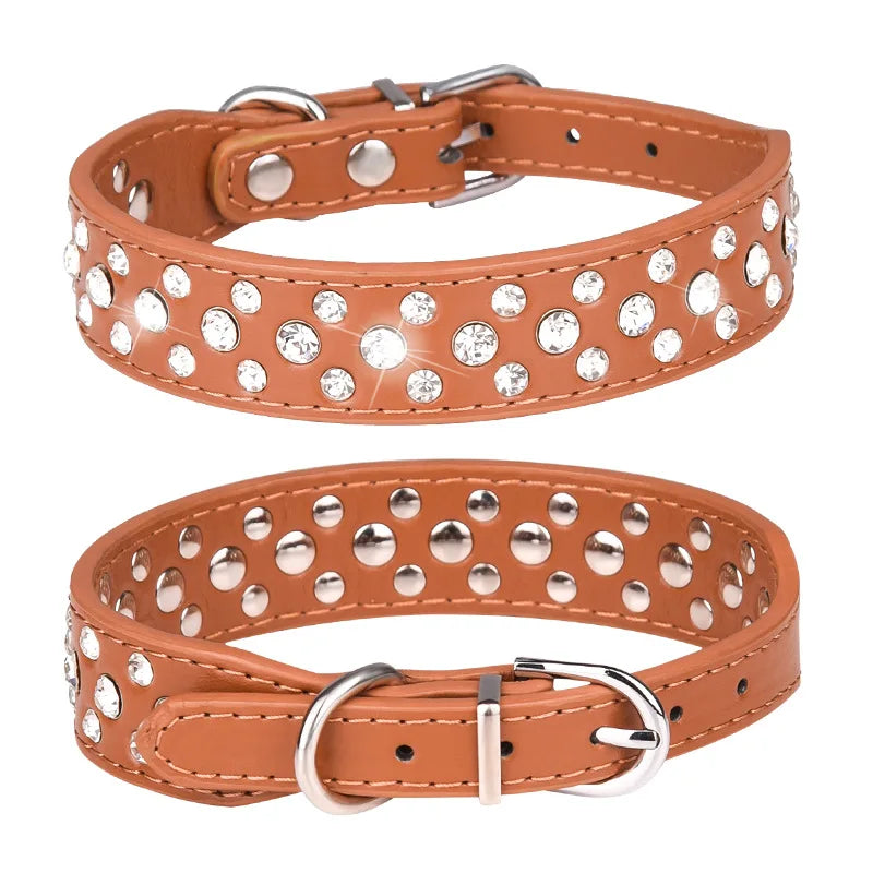 Hundhalsband med strass