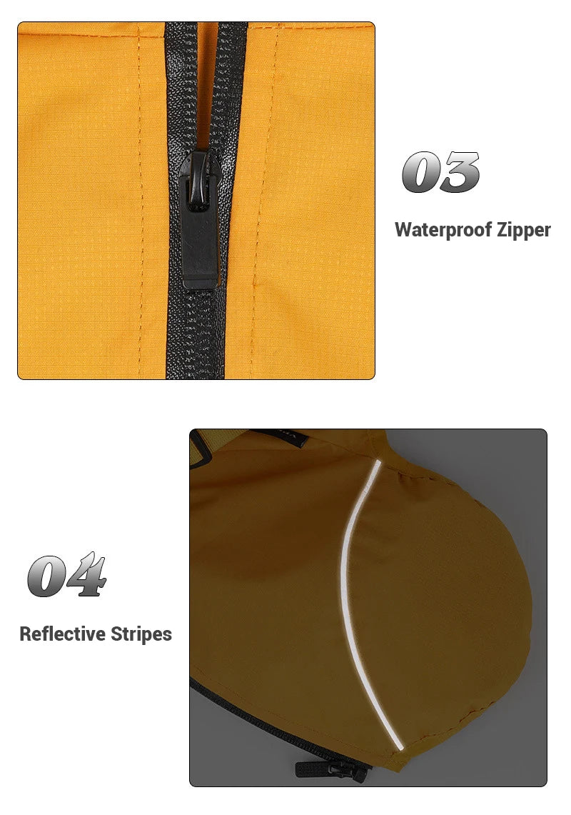 Regnjacka med sele för liten hund