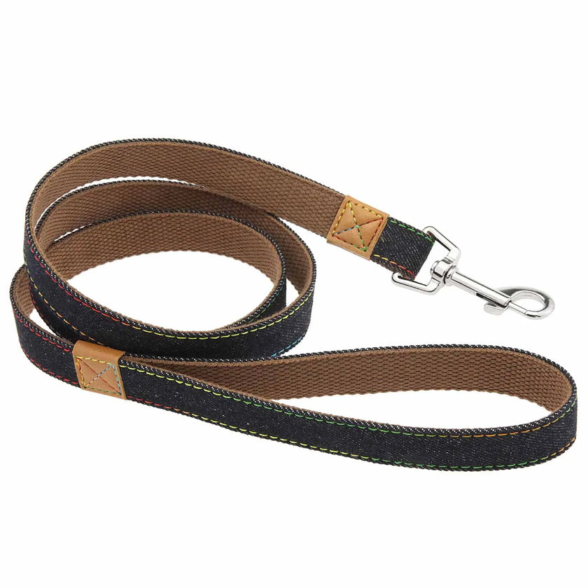 Hundsele i jeanstyg & koppel