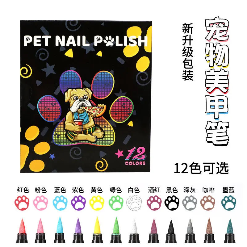 Nagelfärg för hund 12 färger