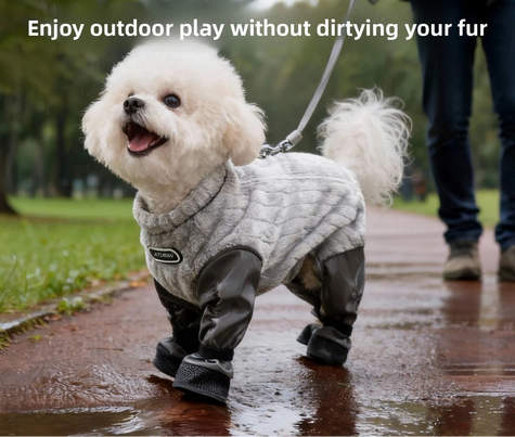 Hundoverall med skor
