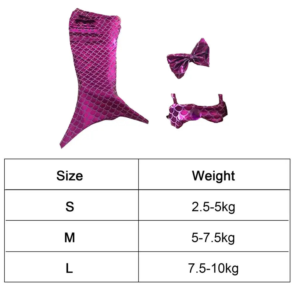 Sjöjungfru kostym för hund eller katt