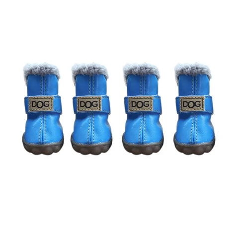 Warmly lined dog boots