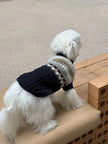 Kabelstickad hundtröja