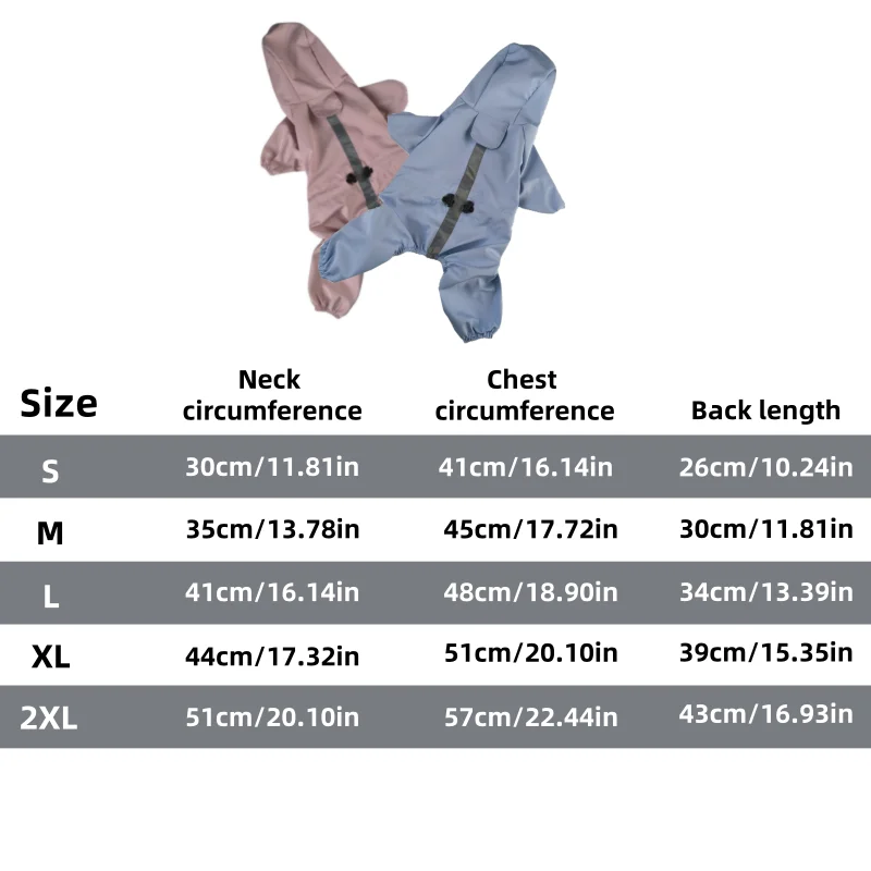 Regnoverall för hund