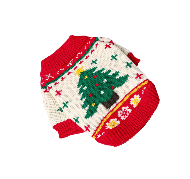 Stickad jultröja för hund