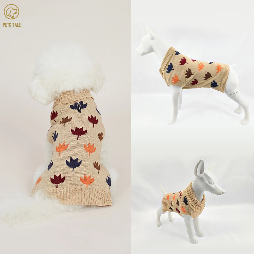 Stickad tröja med polokrage