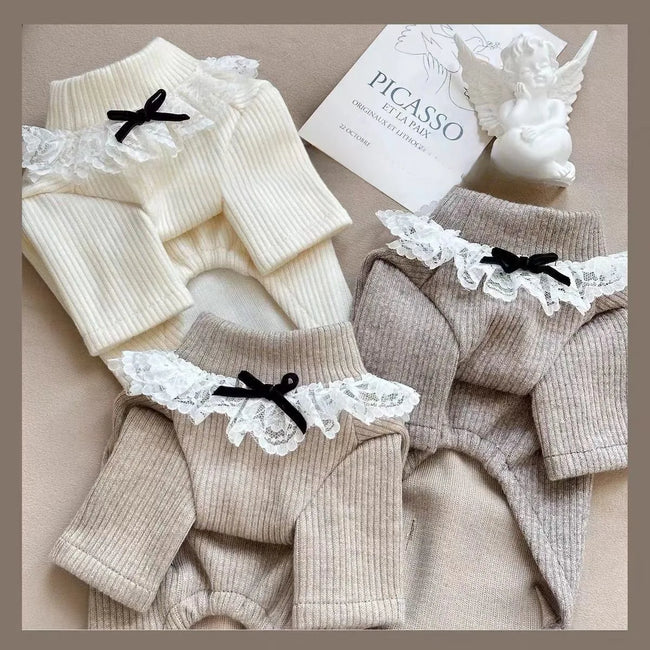 Tröja med spetskrage