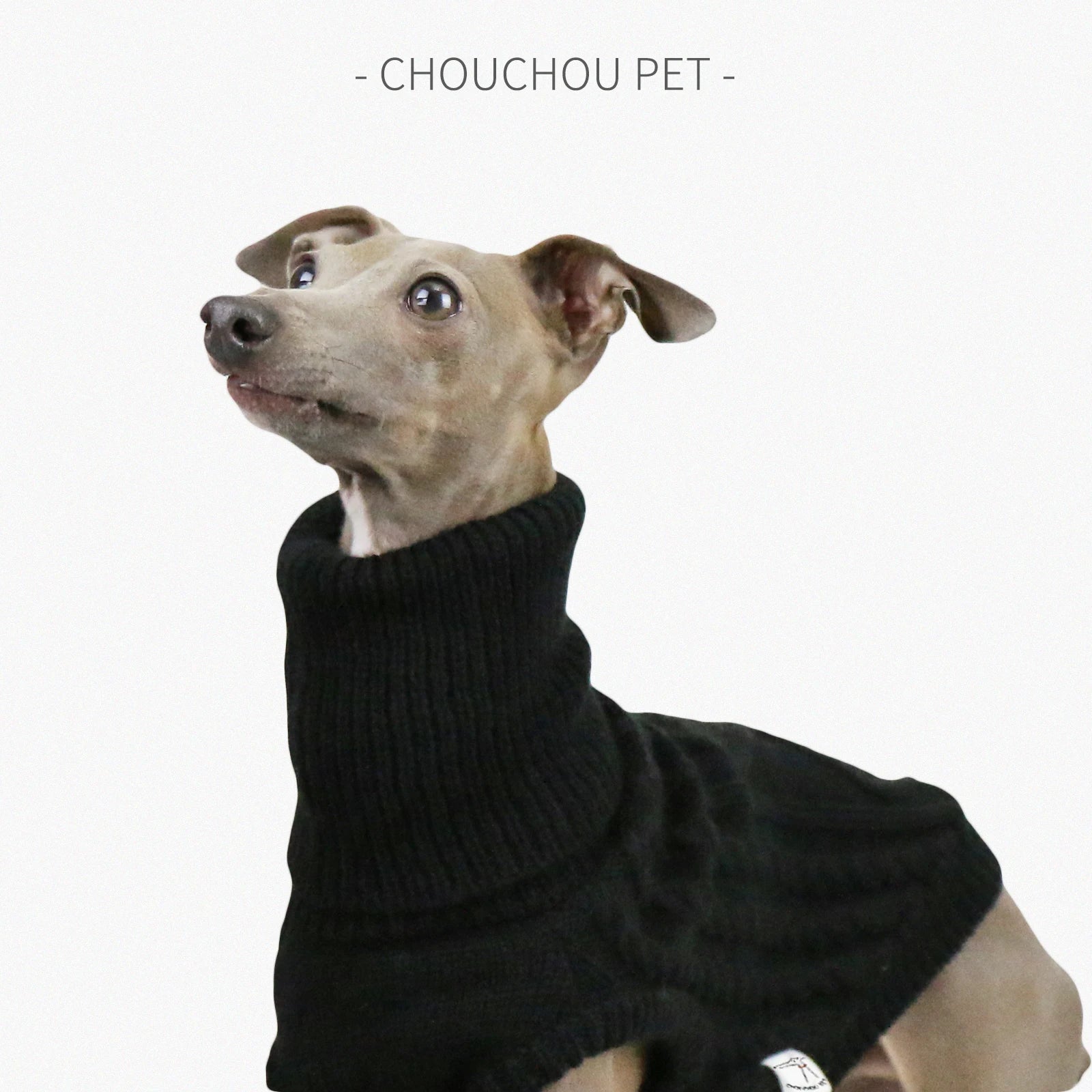 Stickad polotröja för hund