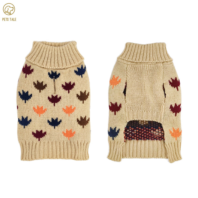 Stickad tröja med polokrage