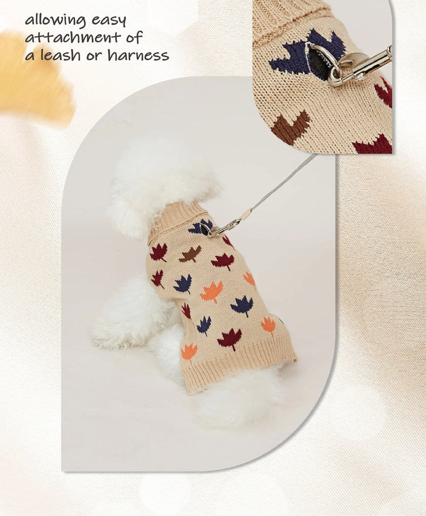 Stickad tröja med polokrage