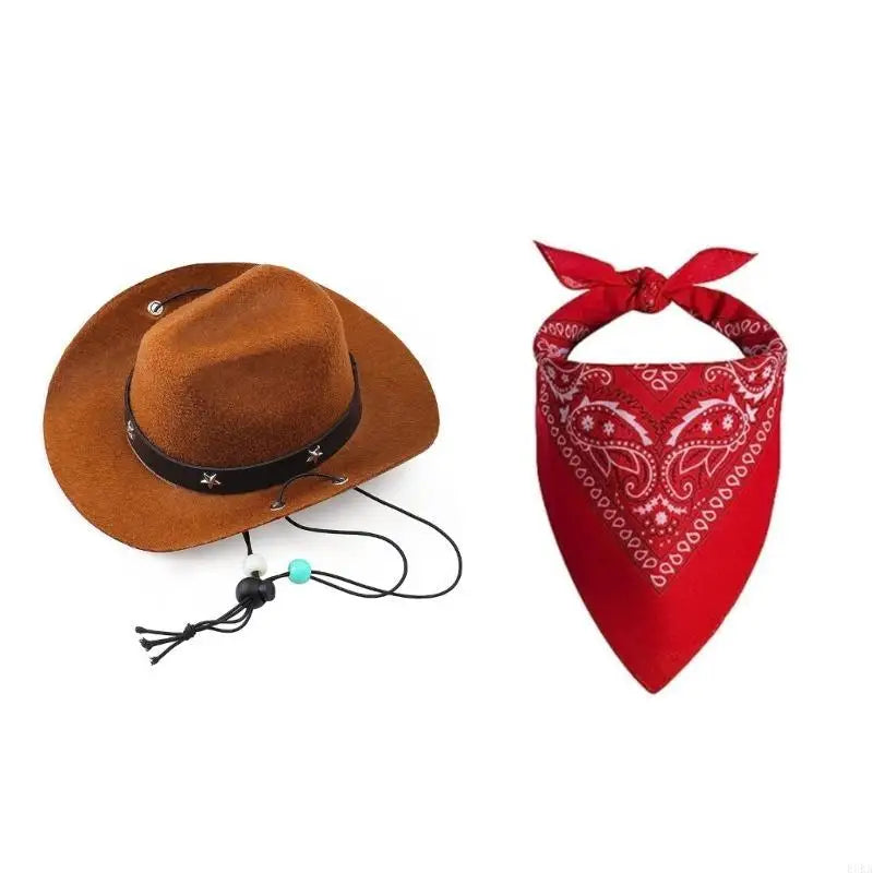 Cowboy kostym hatt & scarf