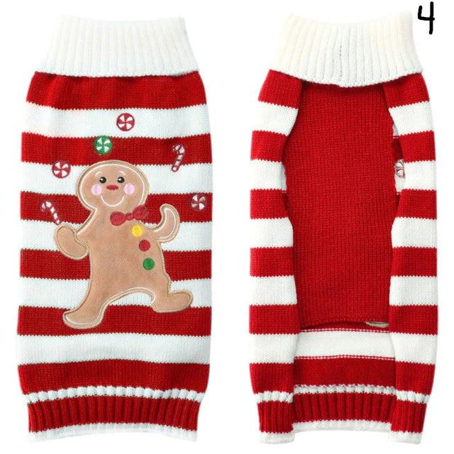 Stickad jultröja för hund