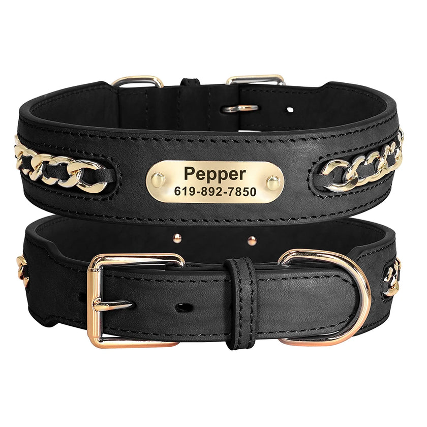 Hundhalsband med kedja