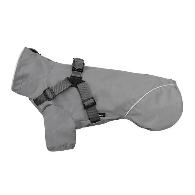 Regnjacka med sele för liten hund