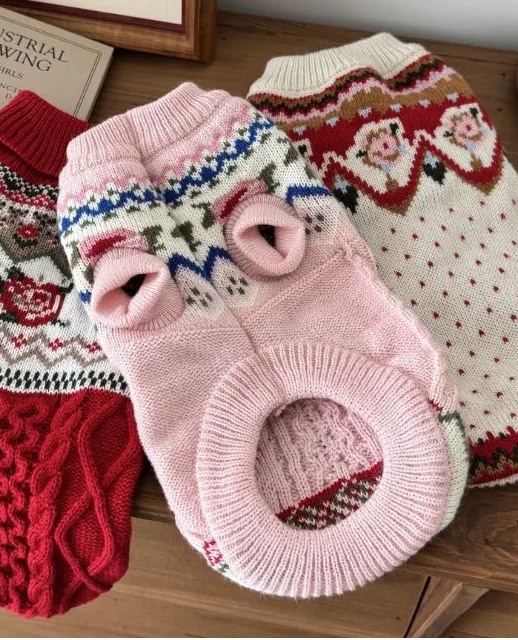 Stickad tröja för liten hund