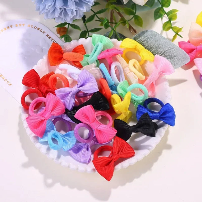 Hårsnoddar med rosett för hund