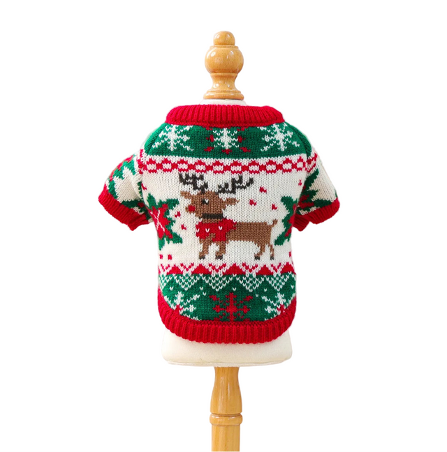 Stickad jultröja för hund