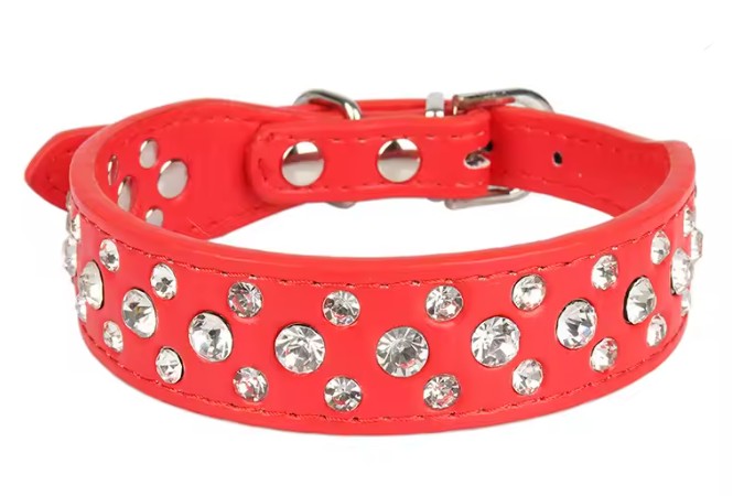 Hundhalsband med strass